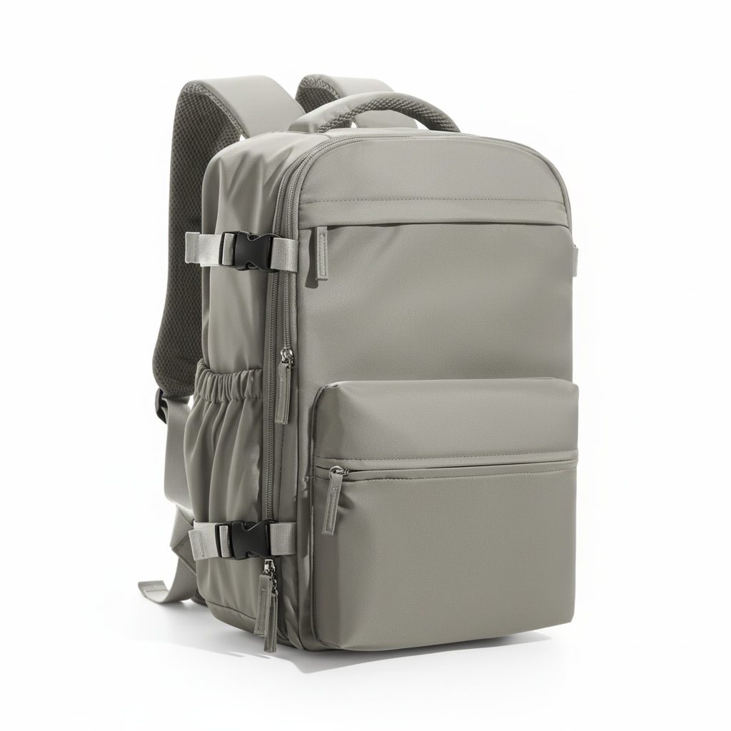 Vacuum Compression Travel Backpack – 15.6” Laptop, Expandable & Waterproof