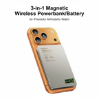 3 In 1 Magnetic Power Bank battery QI 15W Wireless Fast Charing for iPhone 12-17 Pro