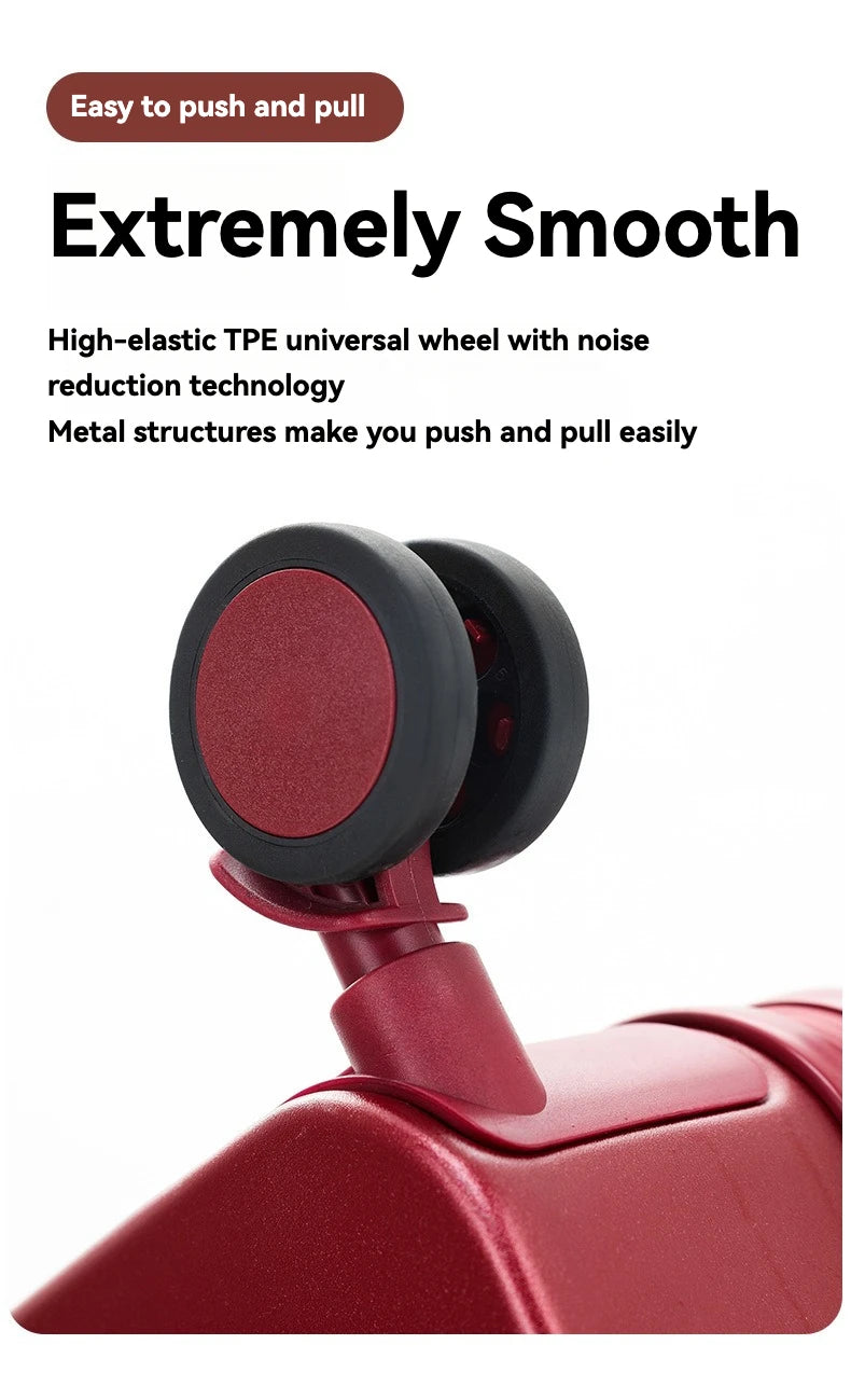 2024 Wide-Handle Smart Suitcase – USB Charging, Large Capacity, Lightweight Travel Luggage (20/24/26")