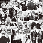 Anime Black & White Stickers – Manga Style Luggage & Laptop Decals