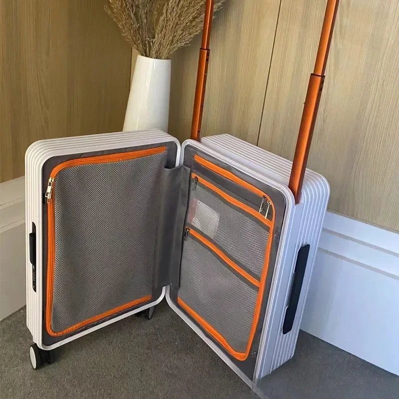 BunnyFly Luggage Trendy Wide Trolley Spinner Outdoor Large Capacity Travel  Suitcase Luggage Universal Wheel Carry on Suitcase