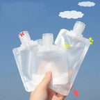 5Pcs Travel Bottles Set – Refillable Squeeze Pouches for Shampoo, Lotion & Liquid Toiletries