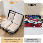 4/6 pcs Compressible Packing Travel Storage Bag Cubes Waterproof Suitcase Nylon Portable With Handbag Luggage Organizer Ryanai