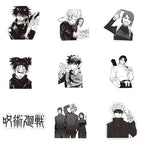 Anime Black & White Stickers – Manga Style Luggage & Laptop Decals