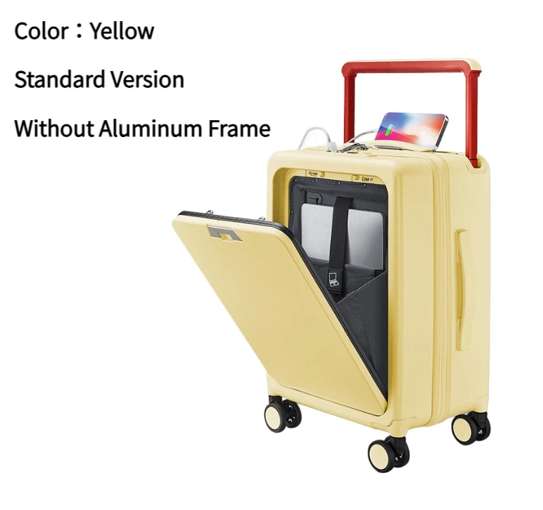 Smart USB-Charging Travel Suitcase Set – Lightweight & Durable (20” / 24”)