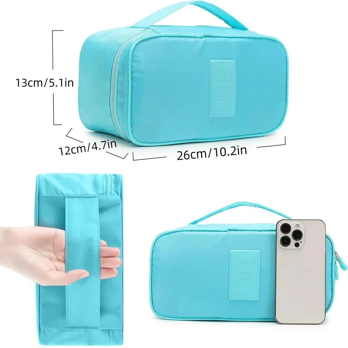 Portable Travel Storage Bag – Bra, Underwear, Toiletry & Cosmetic Organizer Case