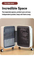 2024 Wide-Handle Smart Suitcase – USB Charging, Large Capacity, Lightweight Travel Luggage (20/24/26")