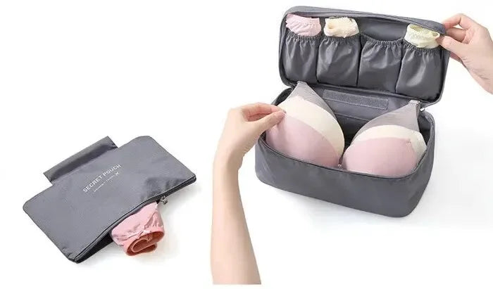 Portable Travel Storage Bag – Bra, Underwear, Toiletry & Cosmetic Organizer Case