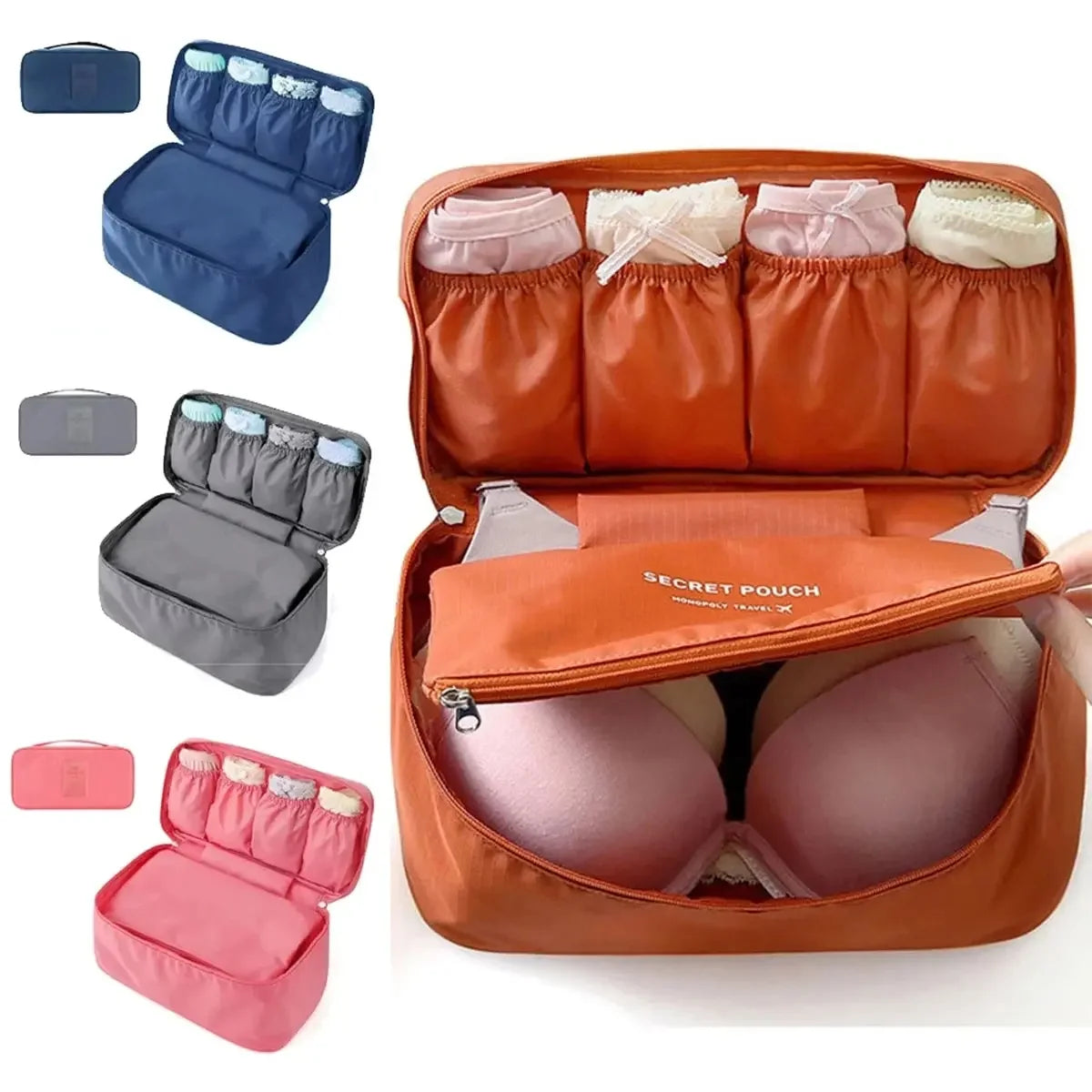Portable Travel Storage Bag – Bra, Underwear, Toiletry & Cosmetic Organizer Case
