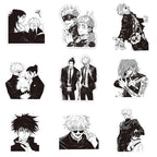 Anime Black & White Stickers – Manga Style Luggage & Laptop Decals