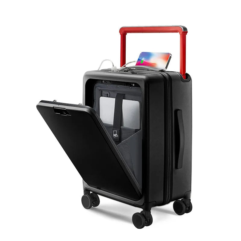 Smart USB-Charging Travel Suitcase Set – Lightweight & Durable (20” / 24”)