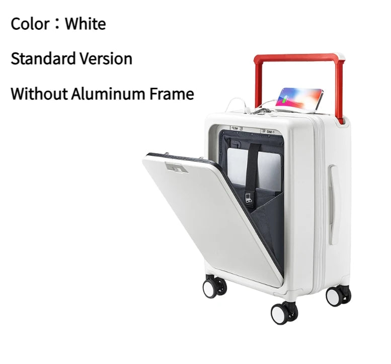 Smart USB-Charging Travel Suitcase Set – Lightweight & Durable (20” / 24”)