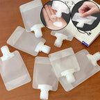 5Pcs Travel Bottles Set – Refillable Squeeze Pouches for Shampoo, Lotion & Liquid Toiletries