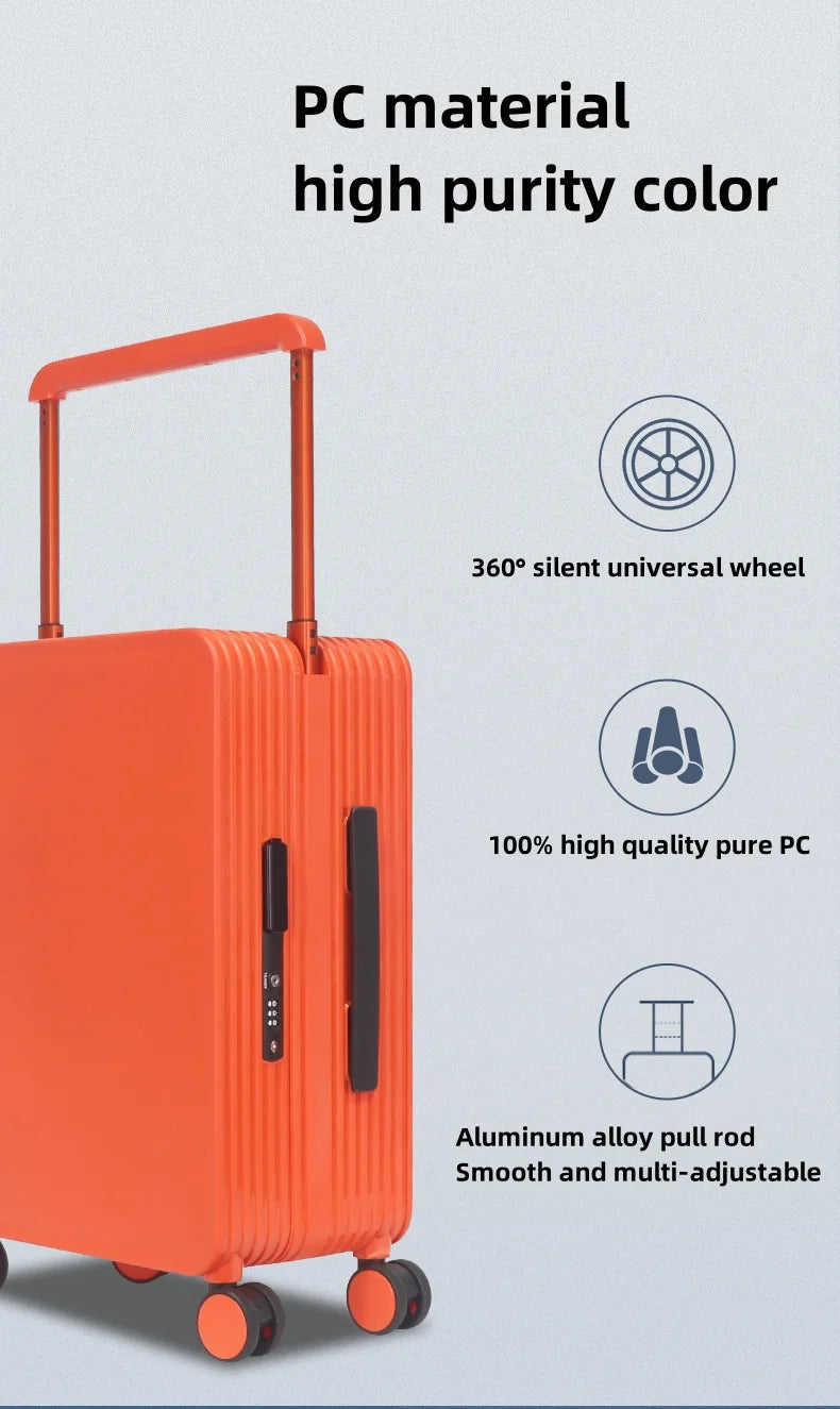 BunnyFly Luggage Trendy Wide Trolley Spinner Outdoor Large Capacity Travel  Suitcase Luggage Universal Wheel Carry on Suitcase