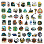 Adventure Travel Stickers – Camping & Outdoor Luggage Decals