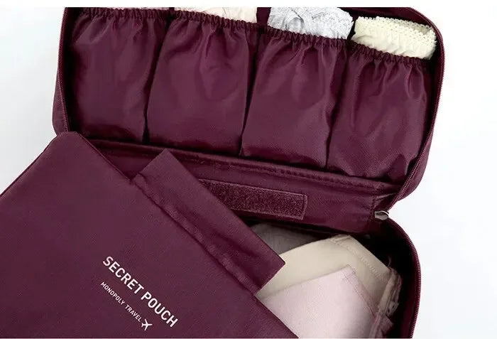 Portable Travel Storage Bag – Bra, Underwear, Toiletry & Cosmetic Organizer Case