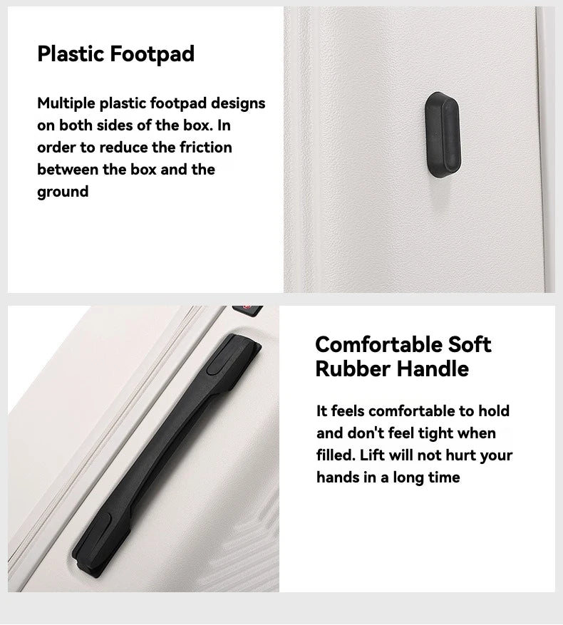 Premium Front-Open Smart Luggage with USB Charging – Large Capacity Travel Suitcase (20”/22”/24”/26”)