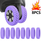 Silicone Luggage Wheel Protectors – Noise-Reducing Caster Covers (8pcs)