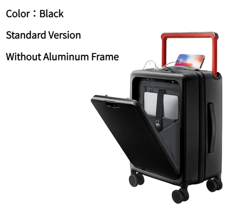 Smart USB-Charging Travel Suitcase Set – Lightweight & Durable (20” / 24”)