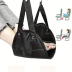 Airplane Footrest with Adjustable Strap – Portable Hammock Leg Rest for Flights & Long Travel